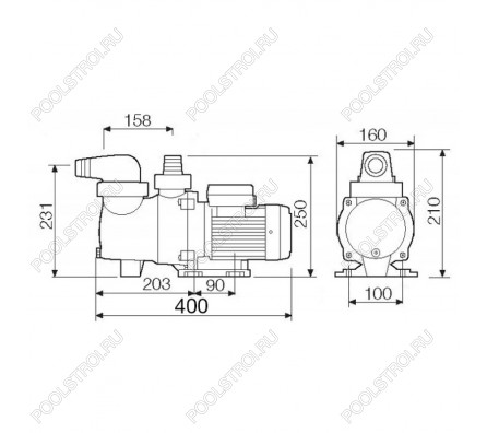 Насос FCP-180S с префильтром 3.7м³/час(6м). 1ф/220В. 0.32/0.18 кВт. версия 12S